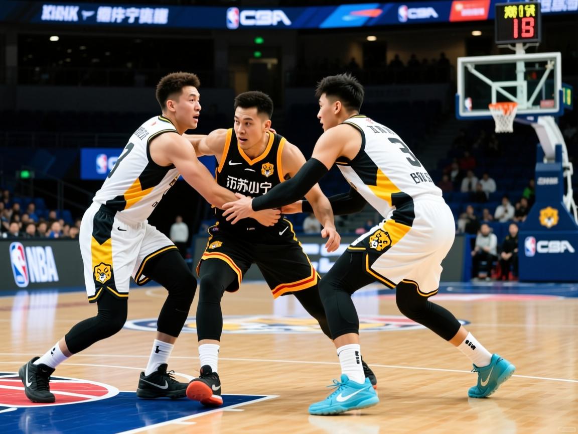 江苏苏宁球员奋力拼抢,艰苦取得胜利 第2张